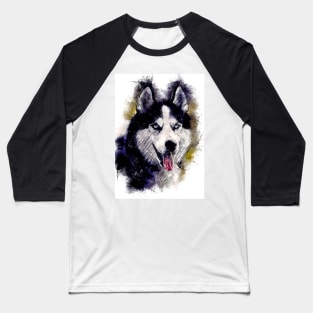 Alaskan Husky Baseball T-Shirt